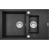 Deante Andante Zlewozmywak 1,5-komorowy z krótkim ociekaczem - grafitowy metalik