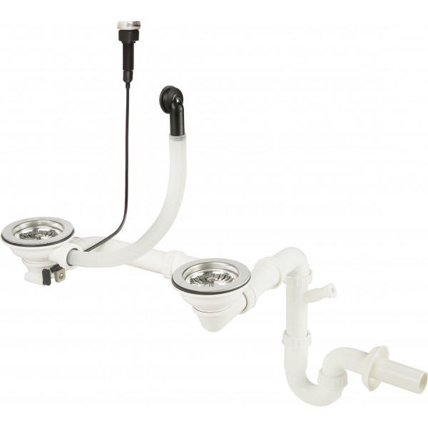 Deante Syfon Space Saver do zlewozmywaków granitowych 1,5 i 2-komorowych