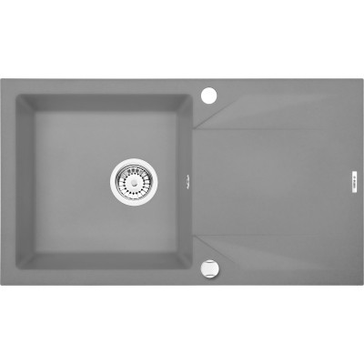 Deante Evora Zlewozmywak 1-komorowy z ociekaczem - szary metalik