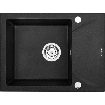 Deante Evora Zlewozmywak 1-komorowy z krótkim ociekaczem - grafitowy metalik