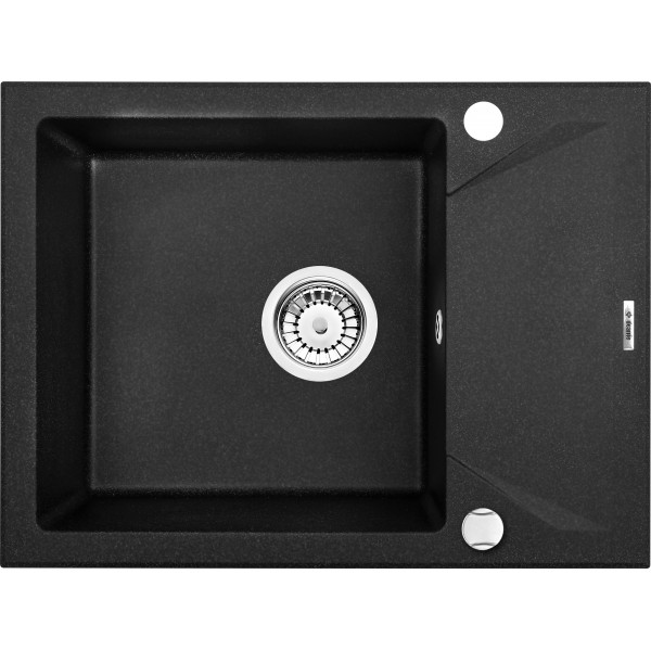 Deante Evora Zlewozmywak 1-komorowy z krótkim ociekaczem - grafitowy metalik