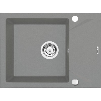 Deante Evora Zlewozmywak 1-komorowy z krótkim ociekaczem - szary metalik