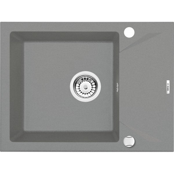 Deante Evora Zlewozmywak 1-komorowy z krótkim ociekaczem - szary metalik