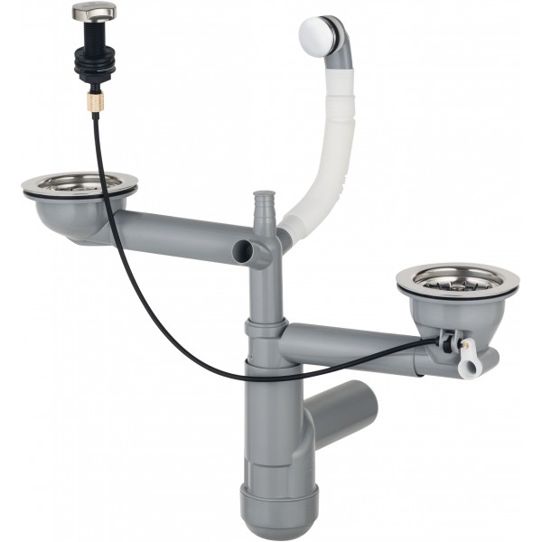 Deante Syfon Space Saver Lux do zlewozmywaków granitowych 1,5 i 2-komorowych