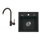 Deante Zorba Zlewozmywak 1-komorowy bez ociekacza + bateria stojąca