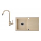 Deante Zorba Zlewozmywak 1-komorowy z ociekaczem + bateria stojąca