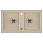 Deante Zorba Zlewozmywak 2-komorowy bez ociekacza + bateria stojąca