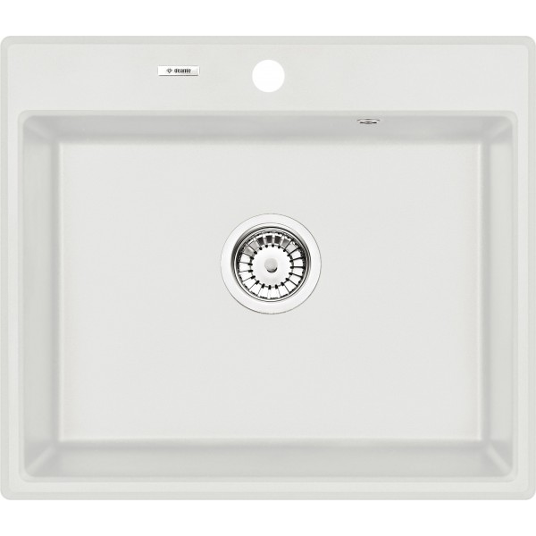 Deante Andante Zlewozmywak granitowy 1-komorowy - alabaster