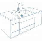 Deante Sabor Zlewozmywak 1-komorowy bez ociekacza - biały