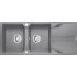Deante Andante Zlewozmywak granitowy 2-komorowy z ociekaczem - szary