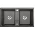 Deante Eridan Zlewozmywak 2-komorowy bez ociekacza - antracyt