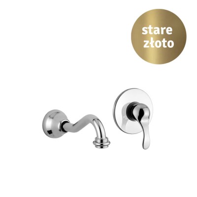 Monoclasic bateria umywalkowa ścienna stare złoto MCL04400B