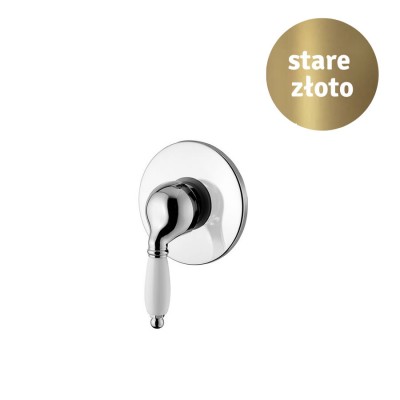 Clasic bateria natryskowa podtynkowa retro stare złoto CL02702B
