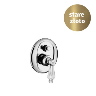 Giulini Giovanni Hermitage bateria natryskowa podtynkowa chrom - uchwyt przezroczysty Swarovski 4413/S/P/CH