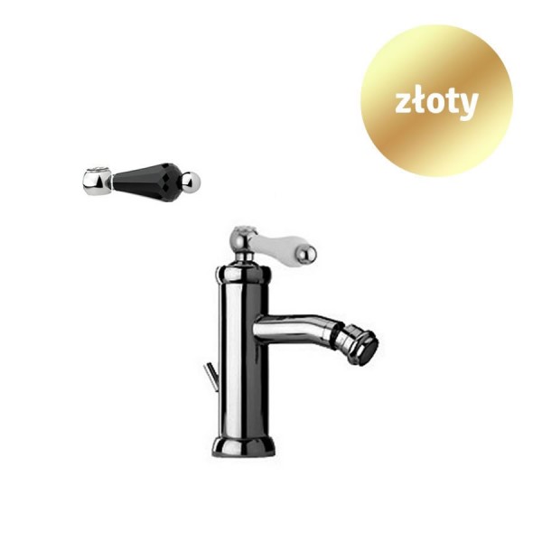 Giulini Giovanni Hermitage bateria bidetowa złota - uchwyt z kryształem Swarovski 4435ZŁ/S.CZ