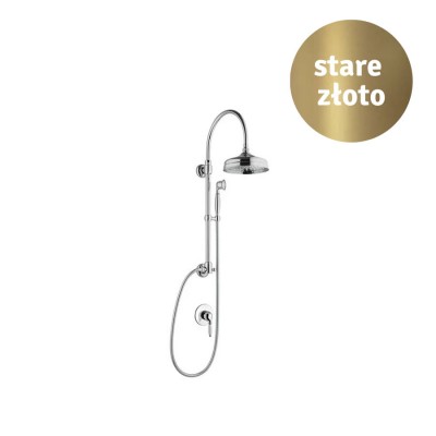 Clasic kolumna natryskowa z baterią podtynkową retro stare złoto CL0270201261B
