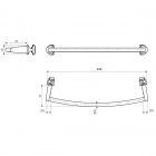 Terma reling łukowy 43 cm chrom TGWCR002