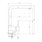 Deante Aster bateria zlewozmywakowa z wyciąganą wylewką chrom BCA 073M