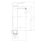Deante Werbena bateria umywalkowa wysoka chrom BCW 021K
