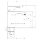 Deante Werbena bateria umywalkowa chrom BCW 021M