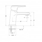Deante Avis bateria umywalkowa stojąca chrom BGV 021M
