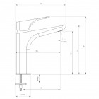 Deante Hiacynt bateria umywalkowa wysoka chrom BQH 021K