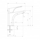 Deante Hiacynt bateria umywalkowa chrom BQH 021M