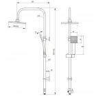 Deante Floks zestaw prysznicowy chrom NAC 01FK