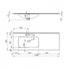 Elita Meble Skappa umywalka ceramiczna lewa szer. 120 cm 145915