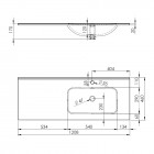 Elita Meble Skappa umywalka ceramiczna prawa szer. 120 cm 145925