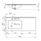 Elita Meble Skappa umywalka ceramiczna lewa szer. 100 cm 145935