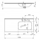 Elita Meble Skappa umywalka ceramiczna prawa szer. 100 cm 145945