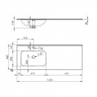 Elita Meble Skappa umywalka ceramiczna lewa szer. 120 cm (60+60) 145955