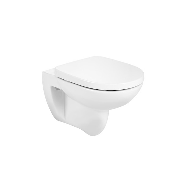 Roca Debba Round miska WC wisząca Rimless z deską WC wolnoopadającą A34H996000