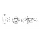 Roca Gap Round miska WC wisząca Rimless A3460NL000