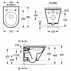 Roca Gap Round Compacto miska WC wisząca Rimless A3460NB000