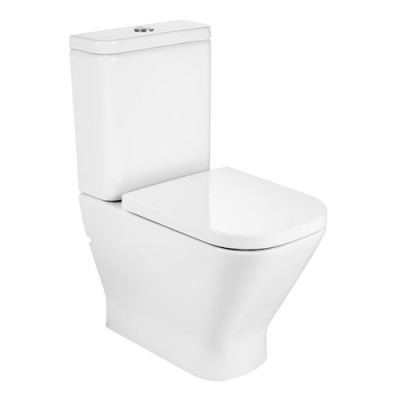 Roca Gap Square miska WC do kompaktu z Rimless Maxi Clean A34273700M