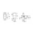 Roca Meridian Compacto miska WC do kompaktu z Rimless Maxi Clean A34224L00M