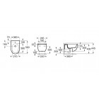 Roca Meridian bidet wiszący Maxi Clean A35724800M