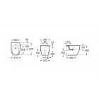 Roca Meridian Compacto bidet stojący Maxi Clean A35724700M
