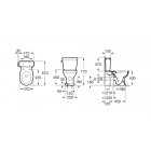Roca Carmen miska WC do kompaktu Rimless MaxiClean A3420A700M