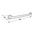 Roca Access Pro poręcz prosta 80 cm biała A816954009