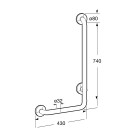 Roca Access Comfort poręcz kątowa prawa 90º biała A816907009