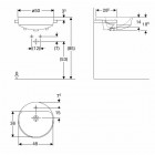 Koło Variform umywalka półblatowa śr. 50 cm 500.782.01.6