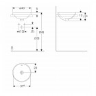 Koło Variform umywalka wpuszczana w blat śr. 40 cm 500.700.01.6