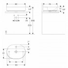 Koło Variform umywalka nablatowa 60x45 cm 500.777.01.6