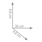 Gedy Febo wieszak na ręcznik 35 cm dwuramienny wiszący 5323