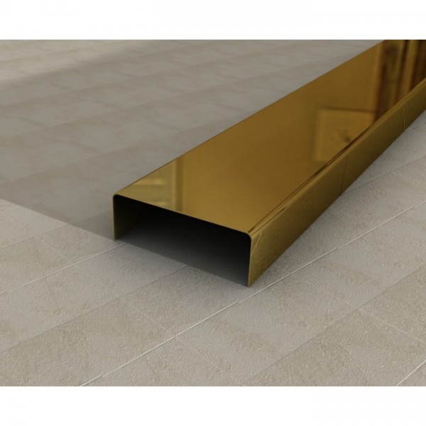 Egen Listwa dekoracyjna stalowa 3x244 cm gold