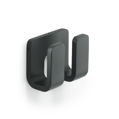 Gedy Outline wieszak punktowy podwójny czarny 3228/CZAR