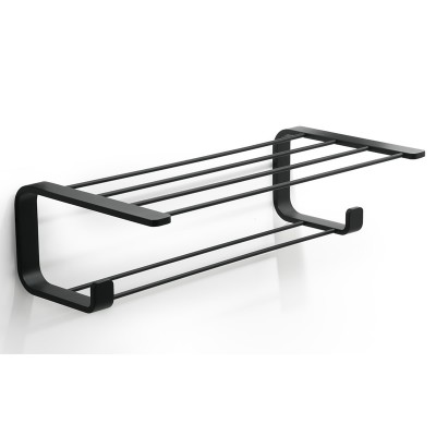 Gedy Outline półka na ręczniki 50 cm czarny 3235/CZAR